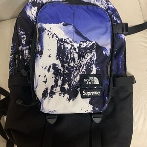 The North Face supreme Blue and Black Backpack